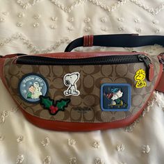 Brand New With Tags. Warren Peanuts Patch Beltbag. Adorable Peanuts Patches. Two Compartments. Adjustable Strap. Signature Design. Retro Coach Brown Bag, Retro Brown Coach Bag, Bags Coach, Peanuts Snoopy, Signature Design, Belt Bag, Coach Bags, Crossbody Bags, New Color