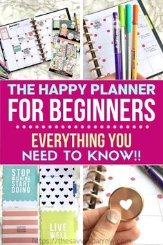 the happy planner for beginners is everything you need to know about this month's plan