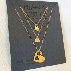 Mother Daughter Necklace Set - 2 daugthers - Mothers necklace - gold hearts - mother's day - mom gift - push present by carriesaxl on Etsy https://www.etsy.com/listing/187085734/mother-daughter-necklace-set-2-daugthers Double Heart Charm Necklace For Mother's Day Anniversary, Double Heart Charm Necklaces For Mother's Day Anniversary, Double Heart Charm Necklaces For Mother's Day, Mother's Day Anniversary Gift Heart Charm Necklace, Mother's Day Anniversary Heart Charm Necklace, Double Heart Jewelry For Birthday Gift And Mother's Day, Double Heart Jewelry For Birthday And Mother's Day, Mother's Day Jewelry With Heart Charm For Birthday Gift, Personalized Double Heart Jewelry For Mother's Day