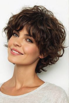 Wavy Shag Haircut Short Shag For Thick Wavy Hair, Shag Haircuts For Wavy Hair, Short Straight Shag Haircut, Short Shag Hairstyles Curly, Chin Length Curly Bob Hairstyles, Shag For Curly Hair, Shag Cut Short, Curly Short Shag, Short Shag Curly Hair