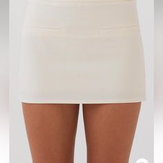 Brand New With Tags Fitted High Waist Lined Skort, Elegant Mini Tennis Skirt For Summer, Elegant High Waist Fitted Tennis Skirt, Elegant Fitted High Waist Tennis Skirt, Fitted White Skort For Summer, White Fitted Skort For Summer, Fitted Mini Skirt For Day Out, Spring Fitted Skort With Pockets, Classic Mini Tennis Skirt For Spring