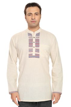 Cream with stylish yoke short kurta Product Features:   Color: Cream Fabric: Blended Cotton Pattern: Plain Sleeve: Full Sleeve Collar: Mandarin Occasion: Casual Formal Ethnic Evening  Wash Care: First Dry Clean, Mild Hand Wash Only, Do Not Bleach Disclaimer: There will be slight difference in digital to actual image Kurtas For Men, Short Kurtas, Kurta Top, Celebrity Gowns, Short Kurta, Patiala Suit, West New York, Cream Shorts, Silk Ikat