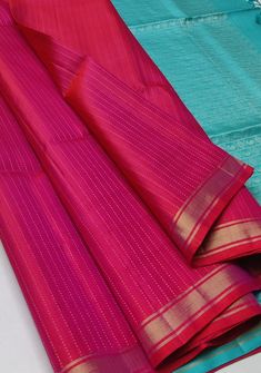 Pure handloom Double warp soft silk saree Fancy design on silk Sarees Contrast pallu and blouse Border same on both sides Silkmark certified  *Price 6650+$*