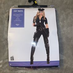 the package is packed and ready to be used as a costume for a police woman