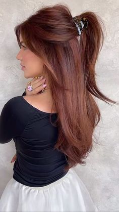 Different Color Reds For Hair, Dark Pumpkin Spice Hair Color, Summer 2024 Red Hair, Dark Pumpkin Spice Hair, Spring Copper Hair Color, Pretty Hair Colours, Pumpkin Spice Hair Color Brunette, Fall Blonde Hair Colors 2024, Autum Hair Color Ideas