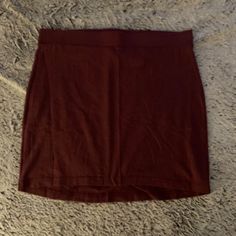 Maroon High Low Mini Skirt Never Worn. Cotton Stretch Material. Fitted Cotton Mini Skirt By H&m, Fitted Cotton Skirt By H&m, H&m Fitted Cotton Mini Skirt, H&m Cotton Skirt, H&m Casual Pencil Skirt, Casual H&m Pencil Skirt, H&m Stretch Skirt, Hm Skirt, Red Purple