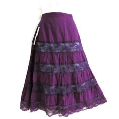 New Boho Peasant Skirt Midi Tiered Lace Sequin. Purple. 100% Cotton Shell & Lining. Size Zipper With Tie. Made In India. Machine Wash. Tagged Size 1x. Brand: Overdrive Plus Waist: 17" X2 Flat Across Hips: 29" X2 Length: 30" Condition: Nwt. Excellent Condition. Ready To Flaunt & Twirl! Obx 8oz Dep Broom Land Bryant Vintage Style Layered Torrid Crinkle Embellished A Line Gypsy Hippie Geminitiger7crx Geminitiger7dez Business Casual Skirt, Travel Skirt, Red Plaid Skirt, Ivory Skirt, White Pleated Skirt, Peasant Skirt, Aline Skirt, Fortune Teller, Skirt Midi