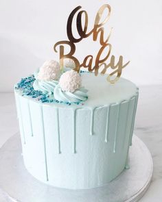 Baby Shower Cake Ideas Baby Shower Kuchen, Frozen Baby Shower, Torturi Baby Shower, Baby Boy Cake Topper, Baby Shower Cake Decorations, Baby Shower Cakes For Boys, Baby Boy Cakes, Candy Cakes