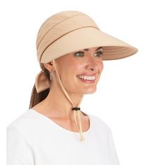 This Stylish Visor Provides Protection From The Sun With A Wide Brim That Shades Your Face And Neck. It Features A Breathable Mesh Inset On Top For Ventilation, And It Has A Drawstring To Secure Under Your Chin, A Cut-Out For Ponytail, Plus An Adjustable Bow That Ties In The Back. Spot Clean. Polyester. One Size Fits Most. Choose: Khaki Or Light Blue. Khaki Visor Sun Hat For The Beach, Adjustable Khaki Hat, Khaki Beach Visor Sun Hat, Beige Sun Hat Cap With Upf 50+, Beige Sun Hat With Upf 50+ Protection, Beige Cap Sun Hat With Upf 50+, Beige Sun Hat With Upf 50+, Adventure Hat, Target Clothes