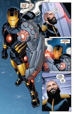 an image of a comic page with iron man