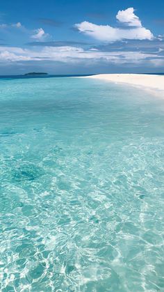 the water is crystal clear and blue