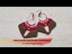 the earrings are made with beads and beading