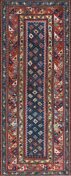 19th Century Caucasian Talish Carpet ( 3'8" x 9'4" - 112 x 285 ) Caucasian Rug, Rugs And Carpet, Rugs On Carpet, 19th Century, Carpet, Rug, Wool, For Sale, Furniture