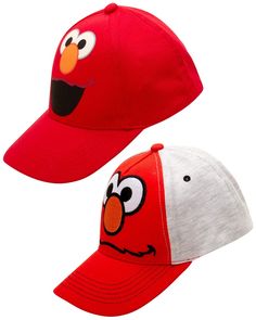 PRICES MAY VARY. OFFICIALLY LICENSED SESAME STREET: Boys' 2 Pack Sesame Street Elmo Baseball Cap; Helping kids grow smarter, stronger, and kinder ELMO BASEBALL CAP: This high-quality 5-panel Sesame Street baseball hat multipack for toddlers and boys features 2 awesome Elmo baseball caps made of durable cotton twill; These hats feature a comfortable curved brim and eye-catching Elmo embroidery; Perfect Sesame Street headwear for active little boys who enjoy having fun, hanging out, and playing sp Summer Headwear, Sesame Street Elmo, Sesame Street Characters, Kids Hats, Baseball Hat, Red And Grey, Summer Hats, Baseball Caps, Sesame Street