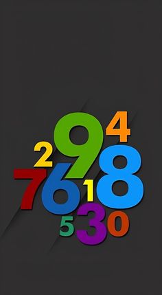 the numbers are arranged in different colors