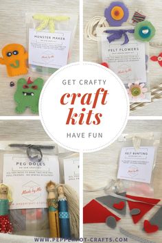 the craft kits are organized and ready to be used