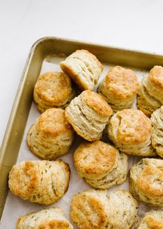 freshly baked biscuits on a baking sheet ready to be eaten