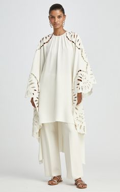 Elegant White Printed Kaftan, Luxury White Embellished Abaya, Luxury White Bohemian Abaya, White Floral Print Kaftan For Beach Cover-up, Boubou Styles For Women, Luxury White Maxi-length Kimono, Silk Pant, Full Length Gowns, Silk Tunic