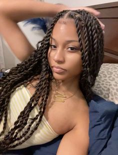 Island Twist Braids Hairstyles, Classy Box Braids, Brown Twists With Curls, Goddess Island Twist, Two Strand Twist Weave, Senagalize Twists, Brown Braid Hairstyles, Color 30 Twists, Long Hair Twist Styles