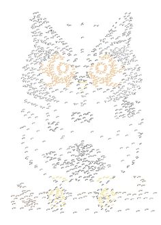 an image of a cat made out of words