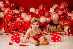 Valentine Smash Cake Photo Shoot, 1st Bday Valentine Theme, 1st Birthday Photoshoot Valentines Day, Valentine’s Day Cake Smash, Boho Valentine’s Day Mini Session, Valentines Baby Photos, Smash Cake Girl