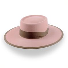 Dusty Pink Western Hat in Durable Fur Felt | The Baron - Agnoulita Hats 1 Look Western, Homburg, Chapeau Cowboy, Western Hat, Western Hats, Cow Boy, Rabbit Fur, Cowboy Hat, Hat Making