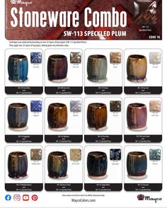 the stoneware combo is shown with instructions for each item in this page, which includes different