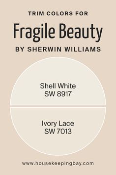 What are the Trim colors of Fragile Beauty SW 7553 by Sherwin Williams? Trim Colors, Cozy Ambiance, Color Complement, Architectural Details, Ivory Lace