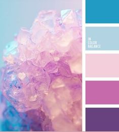 the color scheme is blue, pink and purple with ice crystals on it in shades of lila