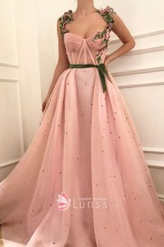 Dresses With Pearls, Homecoming Party, Long Formal Dress, Satin Tulle, Sweetheart Prom Dress, Pearl Dress, Pink Prom, Evening Dress Fashion, A Line Prom Dresses