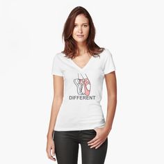 Get my art printed on awesome products. Support me at Redbubble #RBandME: https://www.redbubble.com/i/t-shirt/Be-Different-Ballet-Shoes-by-Trace1234/44273315.UIV3X?asc=u Love You Mom, Hello Summer, American Football, Teacher Shirts, Girls Tshirts, New Outfits, Mother Gifts