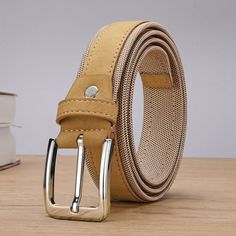 Men's Suede Leather Belts With Pin Buckle Key Features High-quality materials: This belt is made from top-quality materials, including suede leather and Oxford fabric, ensuring durability and comfort. Two belt widths: The belt is available in two sizes, 3.5cm and 4.0cm, allowing you to choose the best fit for your needs. Luxury pin buckle: The metal buckle features a luxury pin design that adds a touch of class to any outfit. Solid pattern: The solid pattern of the belt makes it perfect for both casual and formal occasions. Classic blue color: This belt comes in a classic blue color that is sure to complement any outfit. Belt dimensions: The belt width is 3.3cm, while the buckle length is 7.5cm and the buckle width is 3.5cm. Versatile style: This belt is suitable for both casual and busine Womens Business Professional, Pin Design, Blue Belt, Men Suede, Fancy Shoes, Formal Shoes For Men, Gorgeous Shoes, Mens Oxfords, Oxford Fabric