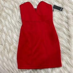 Brand New Never Worn Red Sexy Deep V Mini Dress! Chic Red Bodycon Strapless Dress, Red Strapless Mini Dress For Party Season, Red Bodycon Strapless Dress For Date Night, Red Strapless Mini Dress For Date Night, Red Fitted Mini Strapless Dress, Red Strapless Fitted Mini Dress, Red Fitted Strapless Dress, Mini Length, Red Strapless Bodycon Dress For Party Season, Red Strapless Flirty Mini Dress