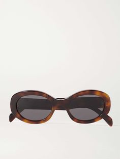 CELINE EYEWEAR Triomphe oval-frame tortoiseshell acetate sunglasses Triomphe Celine, Celine Eyewear, Outfit Links, Celine Triomphe, Celine Sunglasses, Summer Capsule Wardrobe, Acetate Sunglasses, Sunglass Hut, Cool Sunglasses