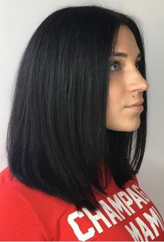 Black Lob Hair, Black Lob, Ghd Platinum, Lob Styling, The Haircut, Professional Hair Color, Black Hair Color, Wella Hair, Lob Hairstyle