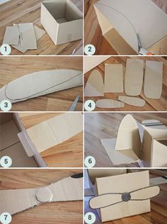 step by step instructions on how to make an origami bird house with cardboard