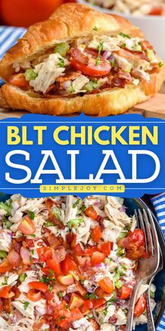 Looking for fresh summer salads? Try this BLT Chicken Salad, an easy spring recipe ideal for Memorial Day and beyond. With juicy chicken, crispy bacon, creamy dressing and crisp vegetables, this easy recipe can make the perfect low carb meal! Game Day Salad, Low Carb Memorial Day Food, Memorial Day Food Dinners, Easy Memorial Day Food, Low Carb Salad Recipes, Summer Crockpot Meals, Spring Meal Ideas, Bacon Chicken Salad, Dieting Meals