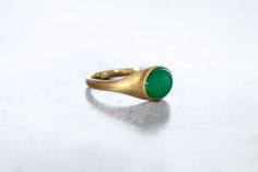 Columbian Emerald Yarilo Signet Ring - S. Kind & Co Columbian Emeralds, Engagement Band, Gold Signet Ring, Engagement Bands, Shiny Things, Unique Engagement, Emerald Ring, Signet Ring, Bezel Setting