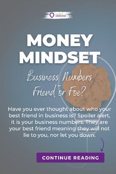 a poster with the words money mindset and a photo of a brain on it