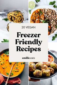 vegan freezer friendly recipes that are easy to make and delicious for the whole family