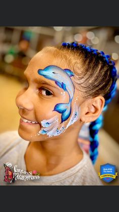 Narwhal Face Paint, Paper Flowers Craft, Animal Faces