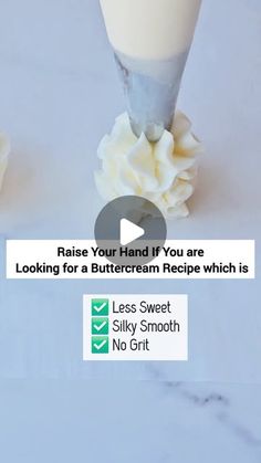 a video showing how to use buttercream for smoothies and milkshakes