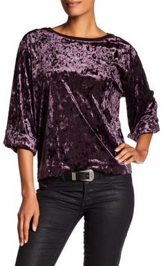 SUPPLIES BY UNION BAY Luna Crew Neck Velvet Blouse Pretty Blouses, Blouse Nordstrom, Stylish Blouse, Fashion Night, Nordstrom Rack, Boho Fashion