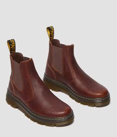 Dr. Martens Embury Leather Chelsea Boot - Brown US 13, Men's Cashew Distressed leather pull-on boot Elasticized insets Cushioned footbed 5 shaft. Due to the nature of leather/suede, small variances of color in the skin may occur, this is in no way considered a defect. These are inherent characteristics of leather/suede and will enhance the individual look of your garment.. Embury Leather. Boot Care: Wiping down the leather uppers after each wear will keep your boots looking their best. An occasi Brown Chelsea Boots With Snip Toe And Leather Footbed, Brown Chelsea Boots With Leather Footbed And Snip Toe, Brown Snip Toe Chelsea Boots With Leather Footbed, Brown Leather Chelsea Boots With Reinforced Toe, Brown Moc Toe Chelsea Boots With Leather Footbed, Brown Chelsea Boots With Reinforced Plain Toe, Rugged Brown Chelsea Boots With Reinforced Toe, Rugged Chelsea Boots With Leather Footbed For Winter, Classic Brown Chelsea Boots With Vibram Sole