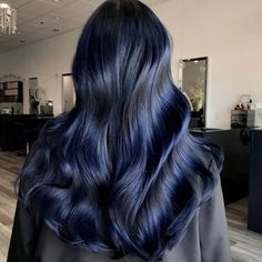 Cool Tone Hair Colors, Denim Blue Hair, Toned Hair, Denim Hair, Navy Hair