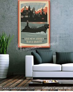 USS New Jersey (BB-62) Firepower for Freedom - Squadron Posters Freedom Poster, Uss New Jersey, Camden New Jersey, Us Battleships, Blackboard Art, 15 October, Persian Gulf, Blueprint Art, For The Last Time