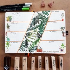 Green Bujo Theme, Green Bujo, Bujo Weekly Spread Ideas, Bujo Pages Ideas, Dotted Bullet Journal, Bullet Journal Page, Bujo Weekly Spread, Bullet Journal For Beginners