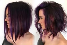 Long Inverted Bob, Inverted Bob Hairstyles, Inverted Bob, Curly Bob Hairstyles, Hair Color And Cut, Hair Design, Short Bob Hairstyles, Short Long, Hair Stuff