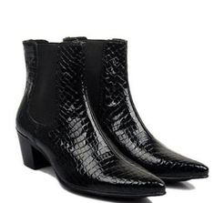 Cuban Heel Boots, Ankle Boots Dress, Men In Heels, Casual High Heels, Mens Ankle Boots, Mid Heel Shoes, Leather Boots Heels, Pattern Shoes, Spring Boots