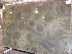 a large marble slab is on display in a store